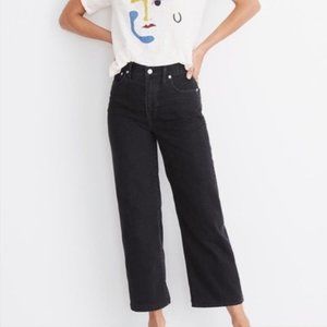 Wide Leg Crop Jeans in Lunar Wash